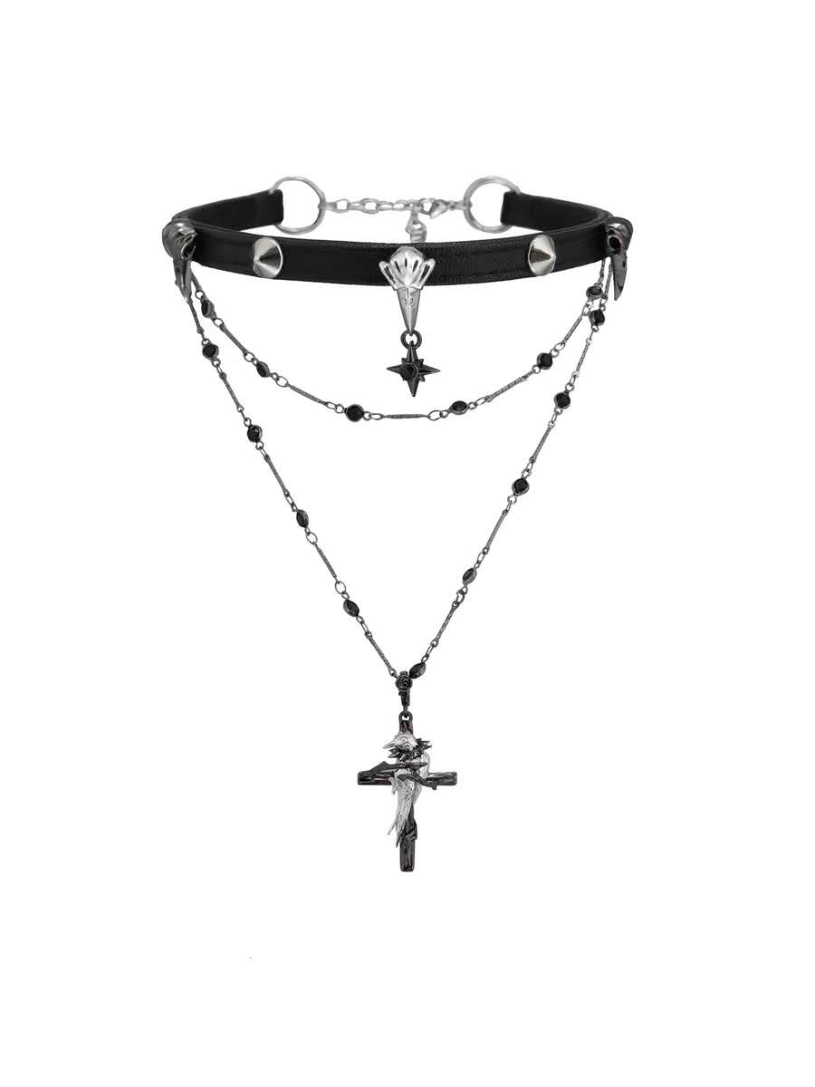 Double Cross Necklace